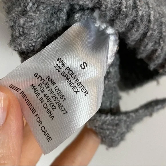 Pink Rose Gray & White Ribbed Collared Sweater - Picture 7 of 9